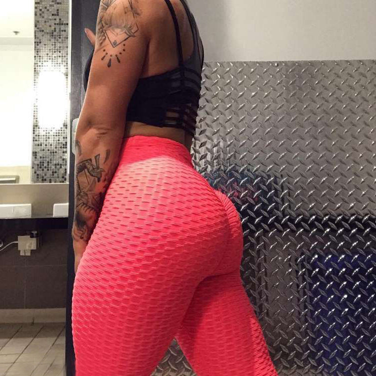 Wholesale Sweat wicking, High Elasticity, Slimming, Hip Lifting, Underpants, Bubble Yoga Pants